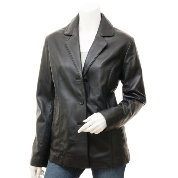 Women Leather Blazer