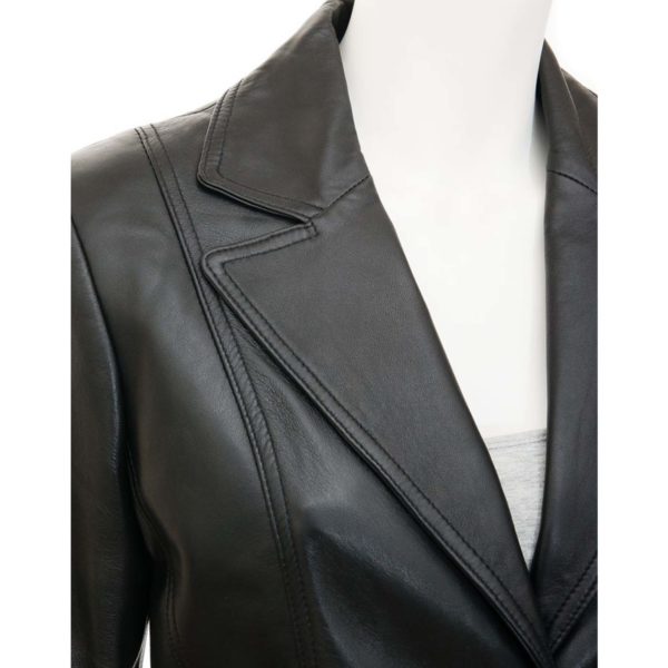 Women Leather Blazer