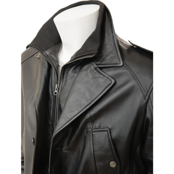 Men Leather Blazer