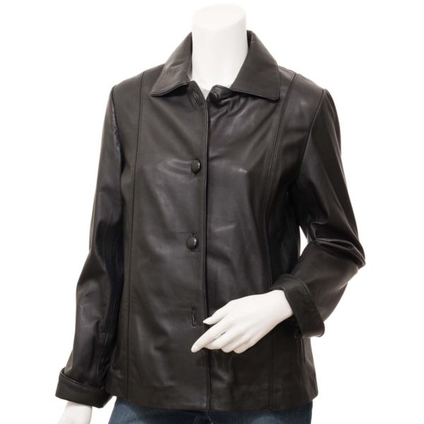 Women Leather Blazer