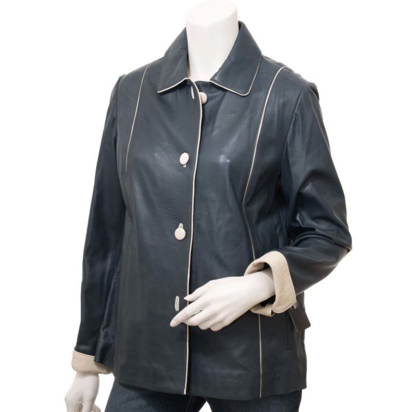 Women Leather Blazer