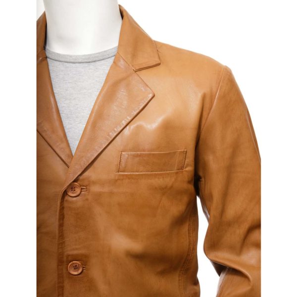 Men Leather Blazer