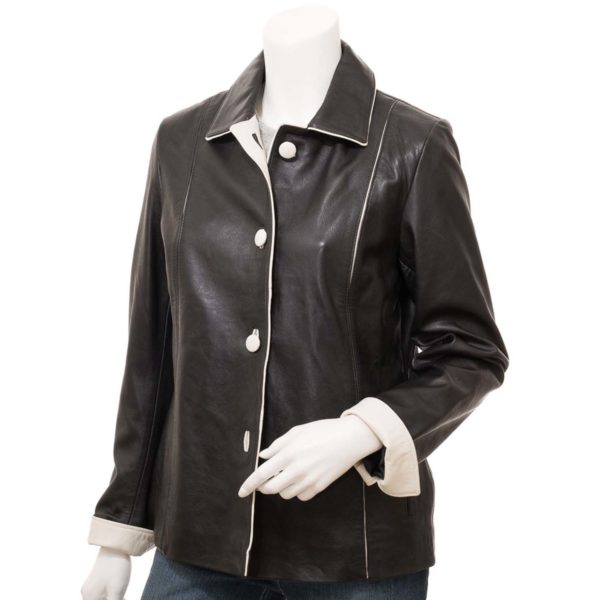 Women Leather Blazer