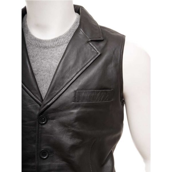 Men Leather Waist Coat