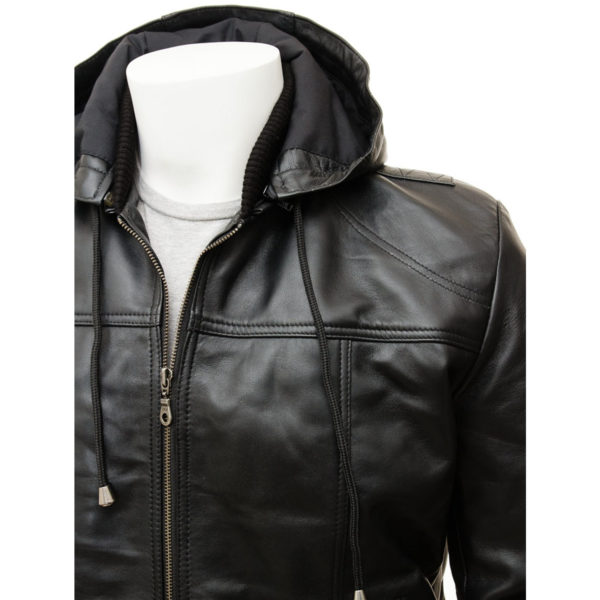 Men's Leather Bomber Jacket