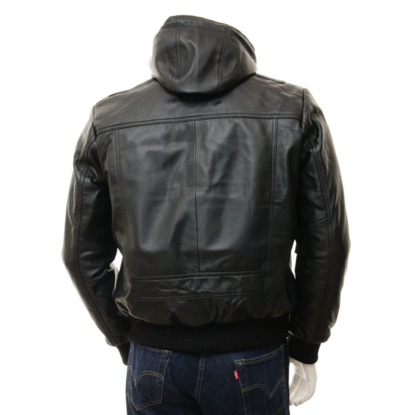 Men's Leather Bomber Jacket