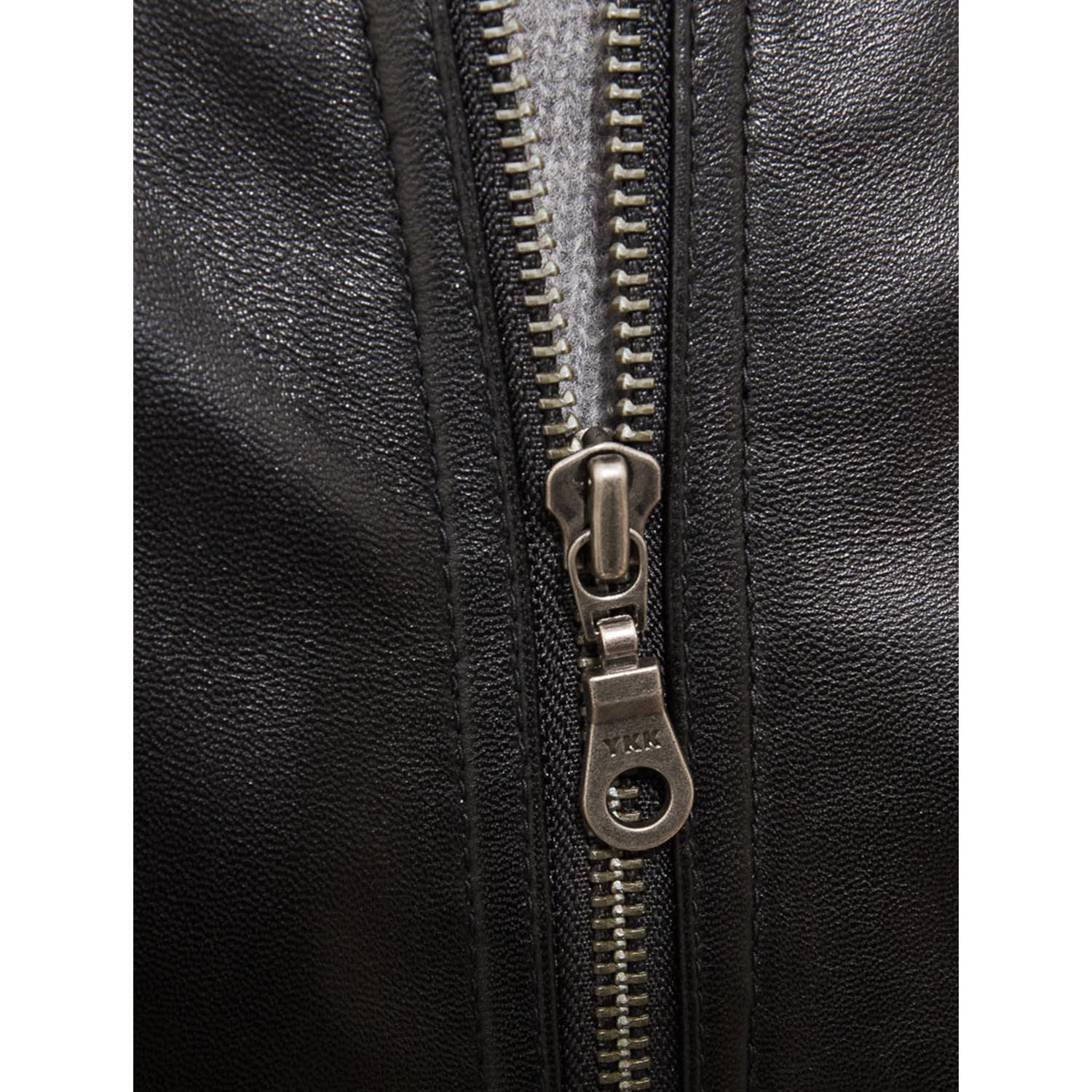 Men's Black Leather Bomber Jacket - Blazon Leather