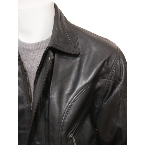 Men's Leather Bomber Jacket