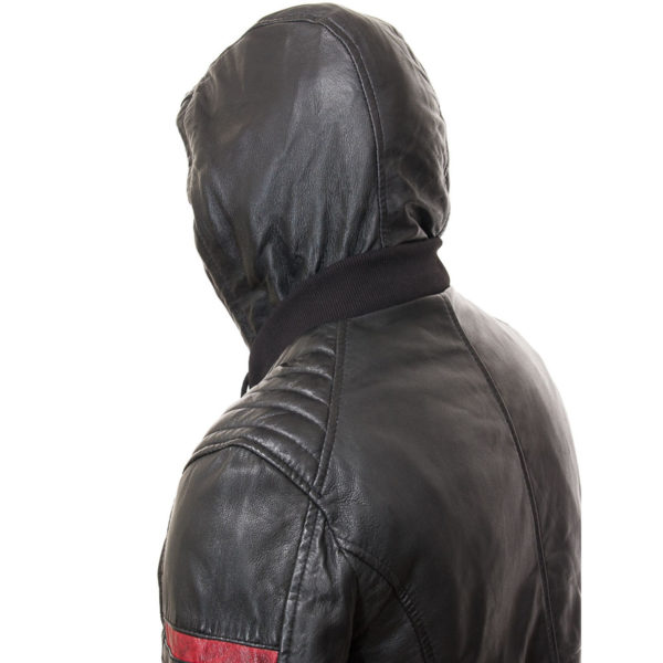 Men's Leather Bomber Jacket