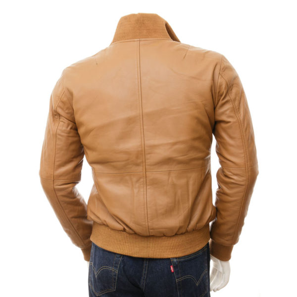 Men's Leather Bomber Jacket