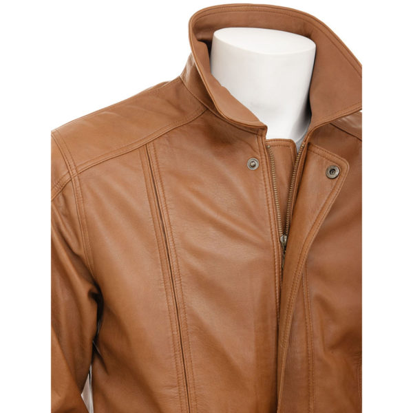 Men's Leather Bomber Jacket