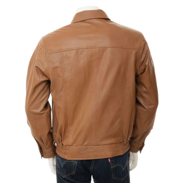 Men's Leather Bomber Jacket