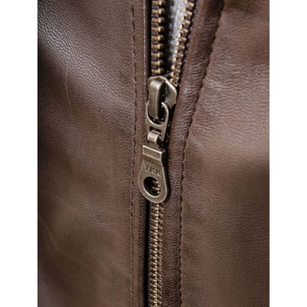 Men's Leather Bomber Jacket