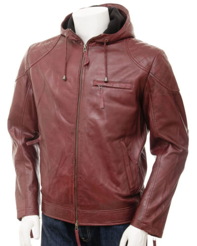 Men's Leather Bomber Jacket
