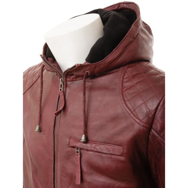 Men's Leather Bomber Jacket