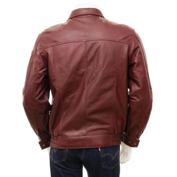 Men's Leather Bomber Jacket