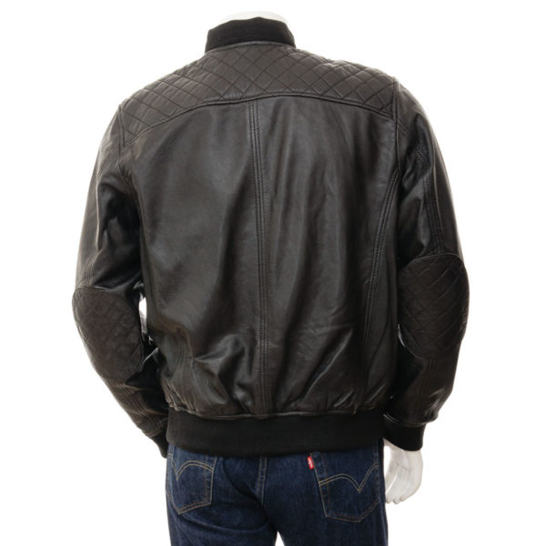 Men's Leather Bomber Jacket