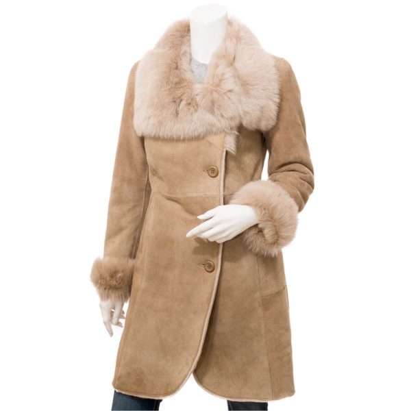 Women Leather Sheepskin Shearling