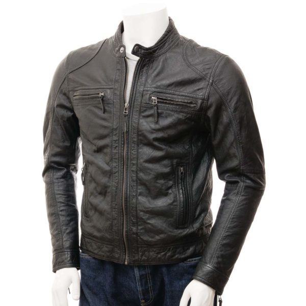 men Leather Biker Jacket