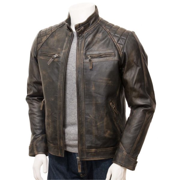 men Leather Biker Jacket