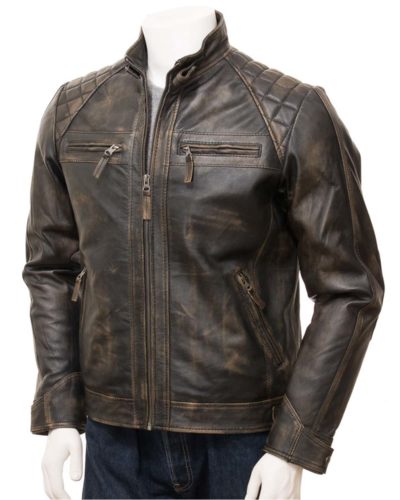 men Leather Biker Jacket