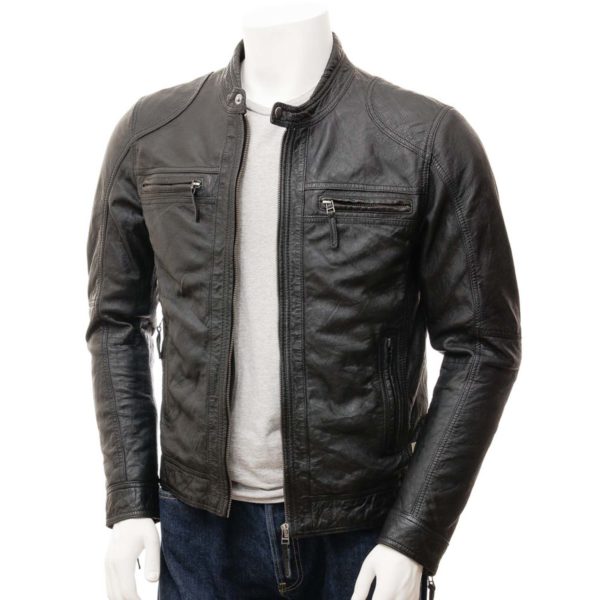 men Leather Biker Jacket