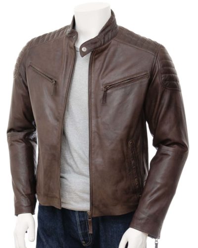 men Leather Biker Jacket