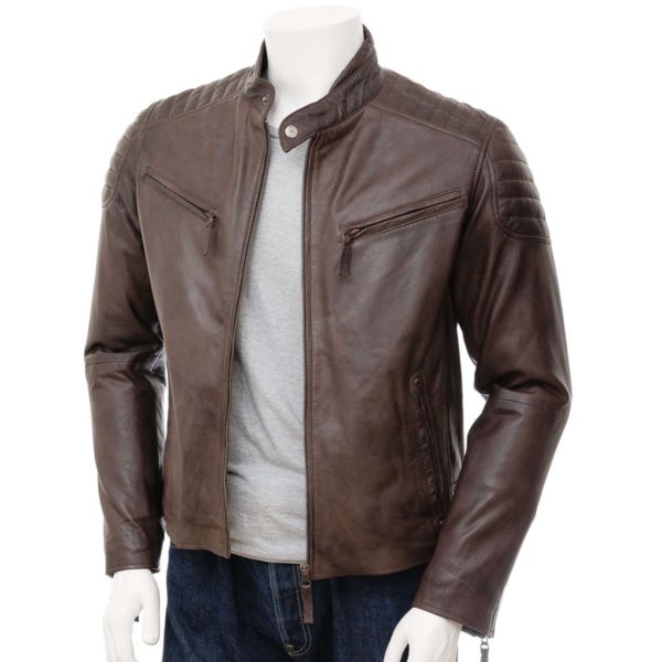 men Leather Biker Jacket