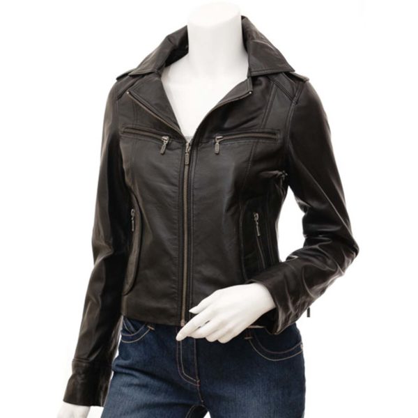 Women Leather Biker Jacket