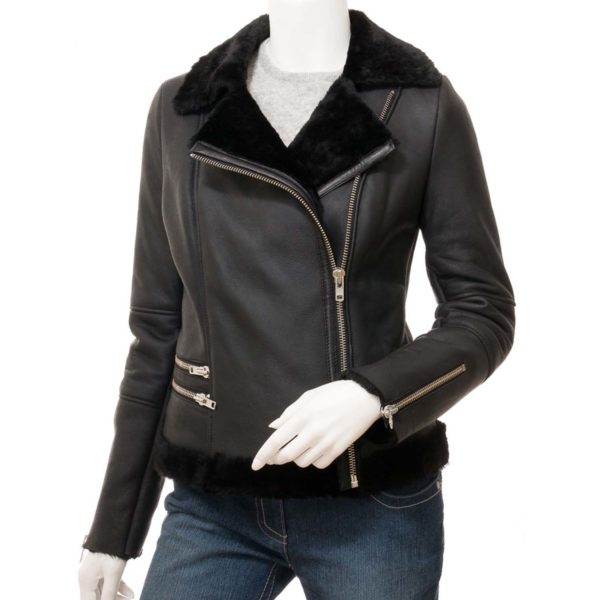 Women Leather Biker Jacket