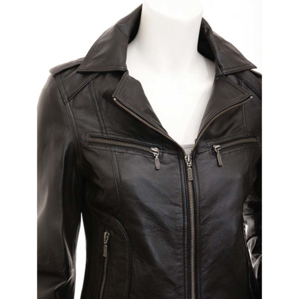Women Leather Biker Jacket