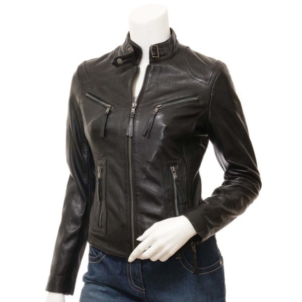 Women Leather Biker Jacket