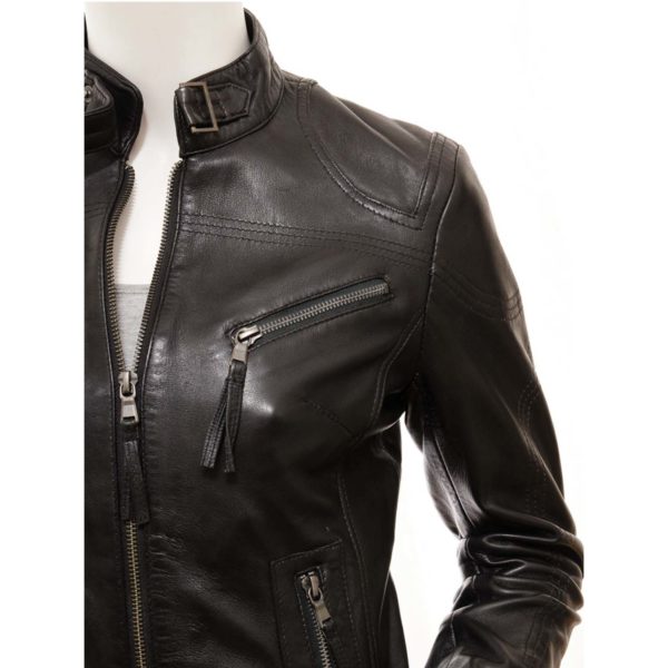 Women Leather Biker Jacket