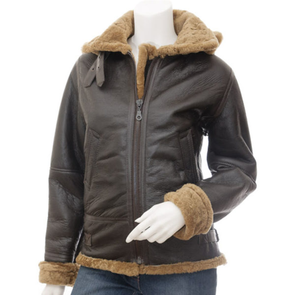 women's Leather Bomber Jacket