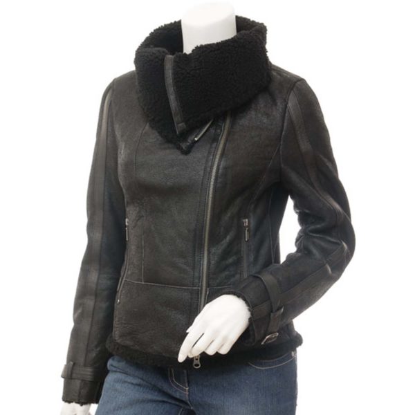 women's Leather Bomber Jacket