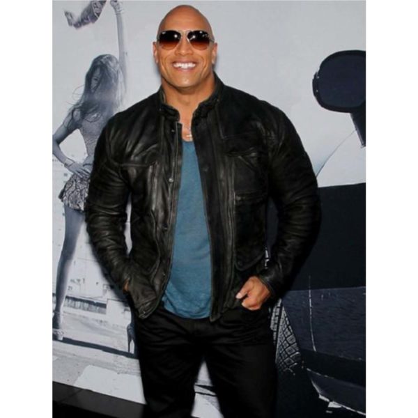 Fast 8 Premiere Dwayne Johnson Leather Jacket