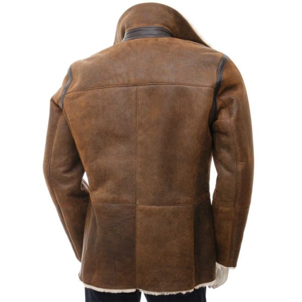 Mens Leather Sheepskin Shearling