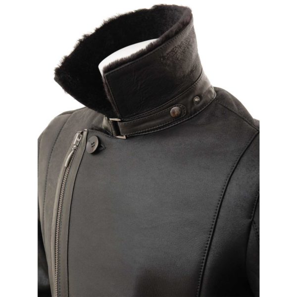 Mens Leather Sheepskin Shearling