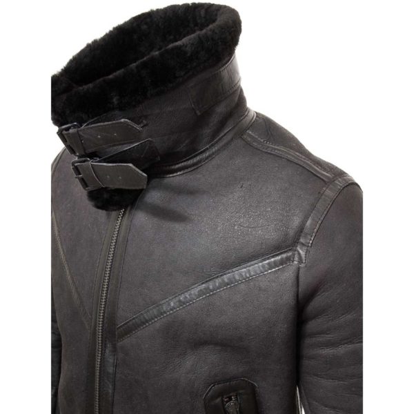 Mens Leather Sheepskin Shearling