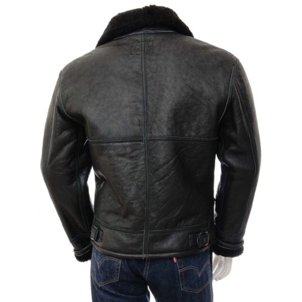 Mens Leather Sheepskin Shearling