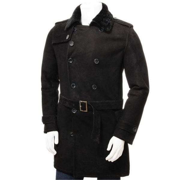 Mens Leather Sheepskin Shearling