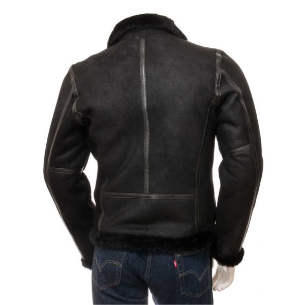 Mens Leather Sheepskin Shearling