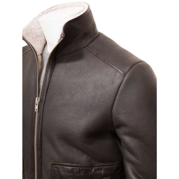 Mens Leather Sheepskin Shearling