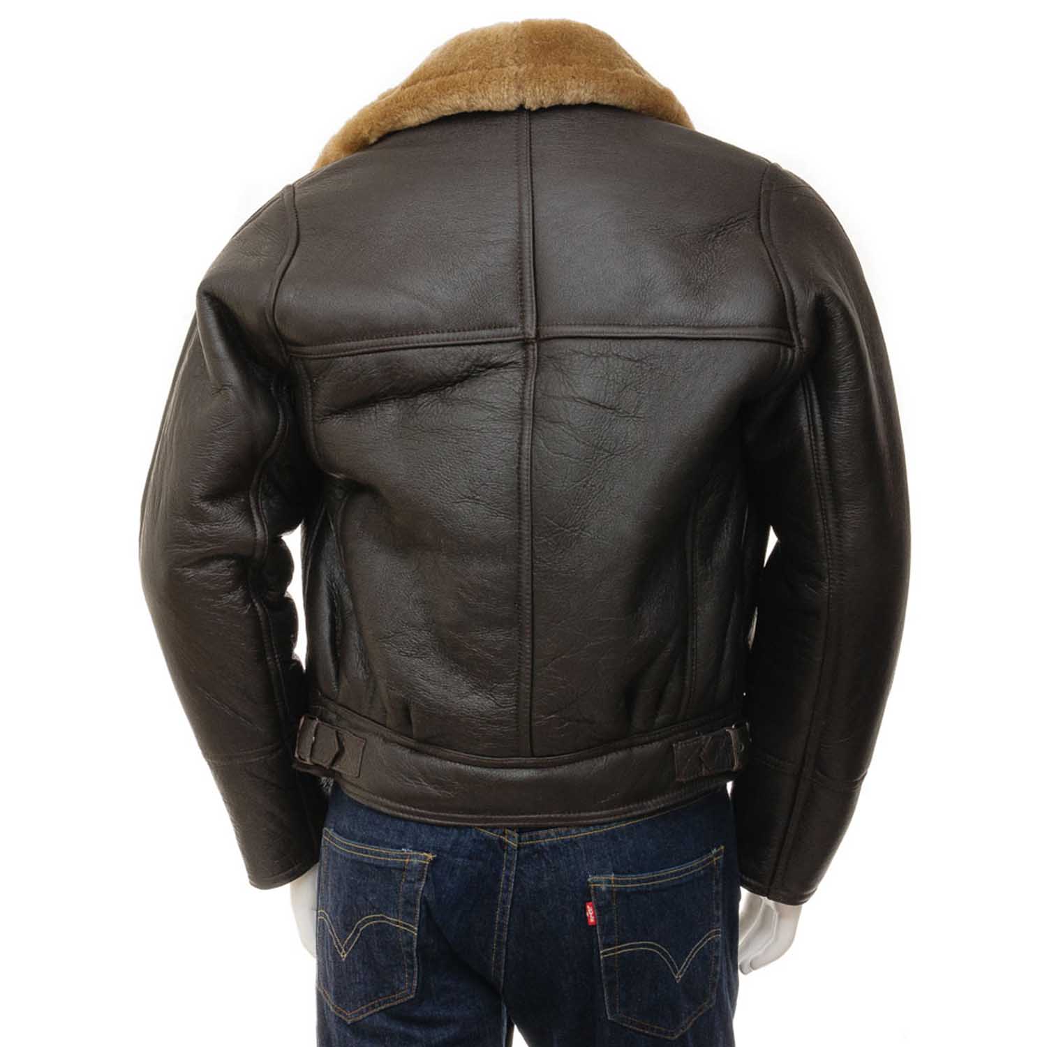 Men's Brown and Ginger Sheepskin Jacket - Blazon Leather
