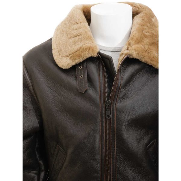 Mens Leather Sheepskin Shearling