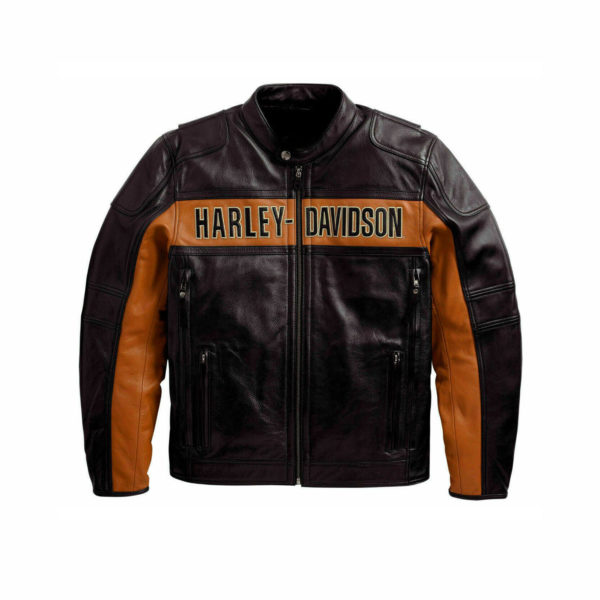 Men's New Victoria Lane Harley Davidson Biker Leather Jacket