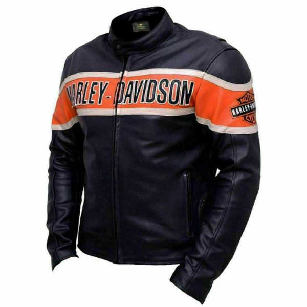 Men's Victoria Lane Harley Davidson Biker Leather Jacket