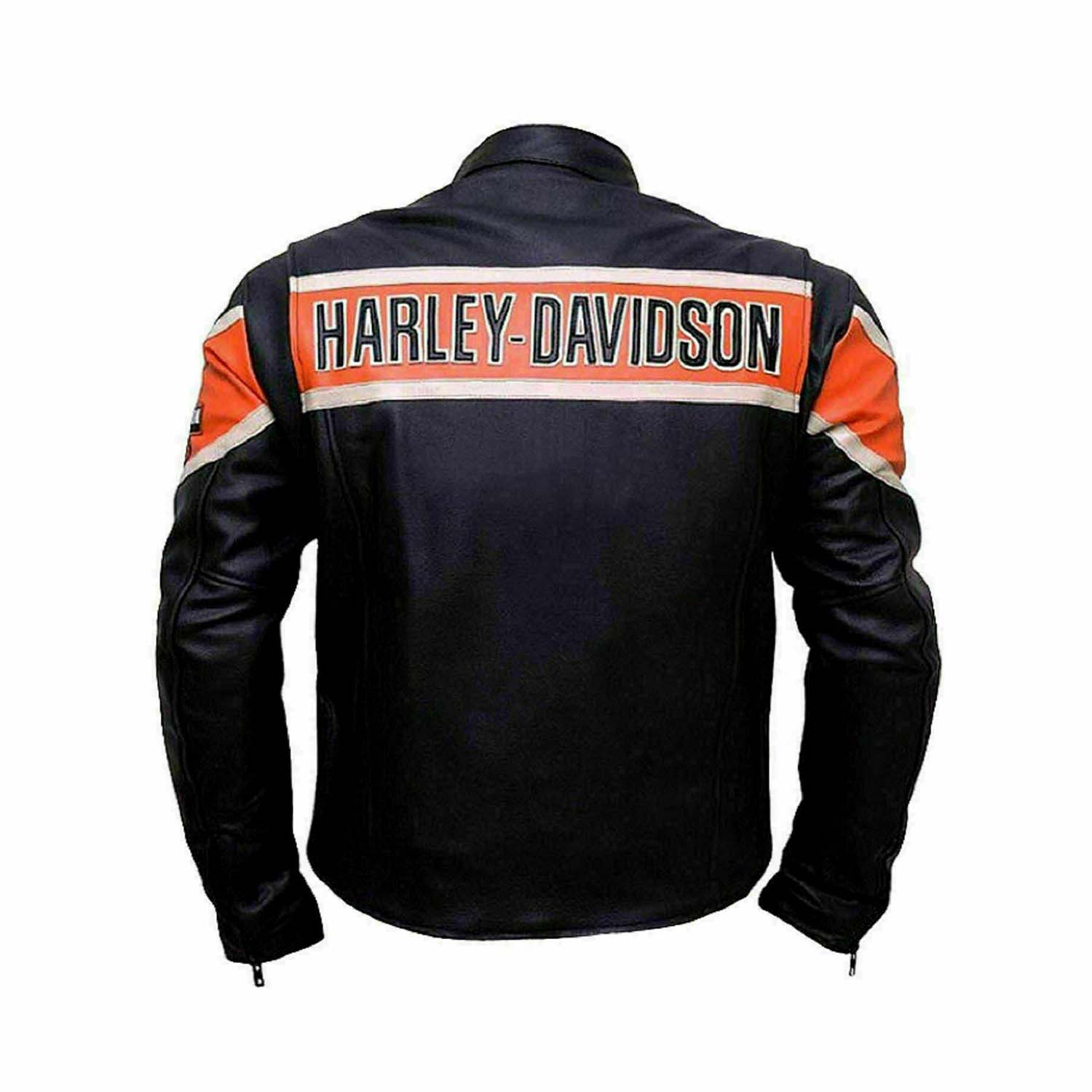 Men's Victoria Lane Harley Davidson Biker Leather Jacket - Blazon Leather